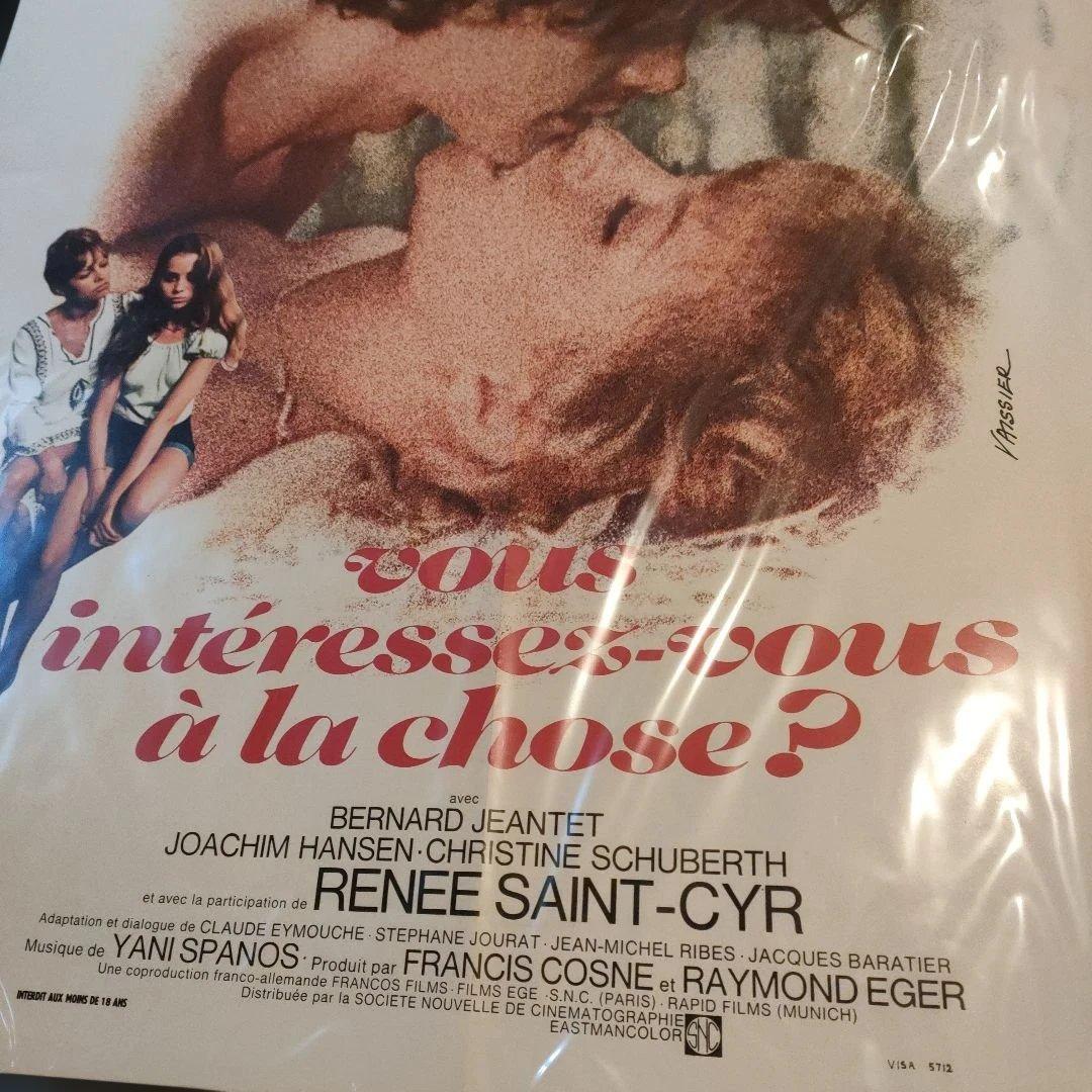 ナタリー・ドロン「新個人教授」本国フランスオリジナル映画ポスター