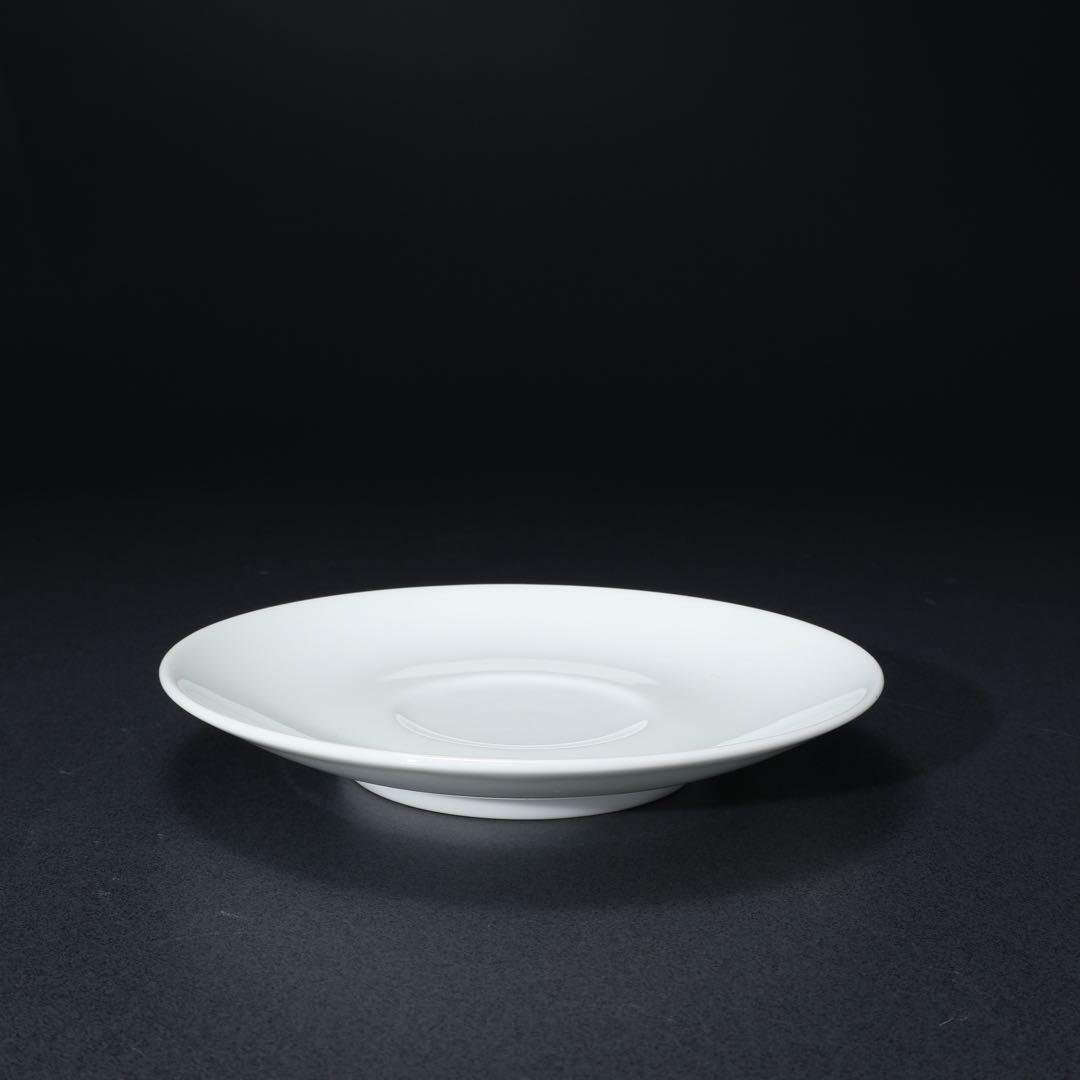 人間国宝　井上萬二　白磁紅茶碗５客　共箱　白無地　R1462ラ