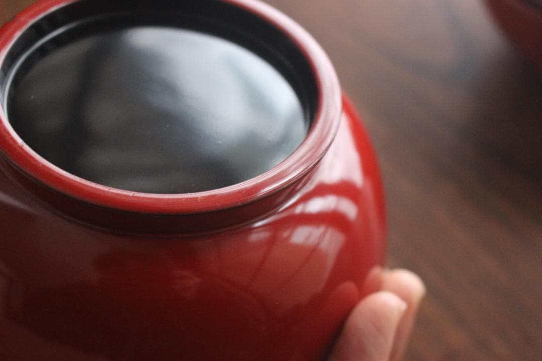 保管傷有！時代朱漆に風情ある富士松沈金の映えるお椀2点（検輪島塗蒔絵椀煮物椀