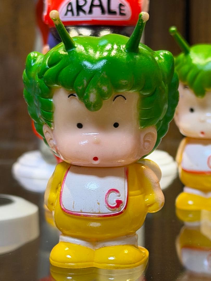 当時　アラレちゃん 貯金箱 ＆ ガッちゃん ソフビ 2体セット ポピー 東海銀行