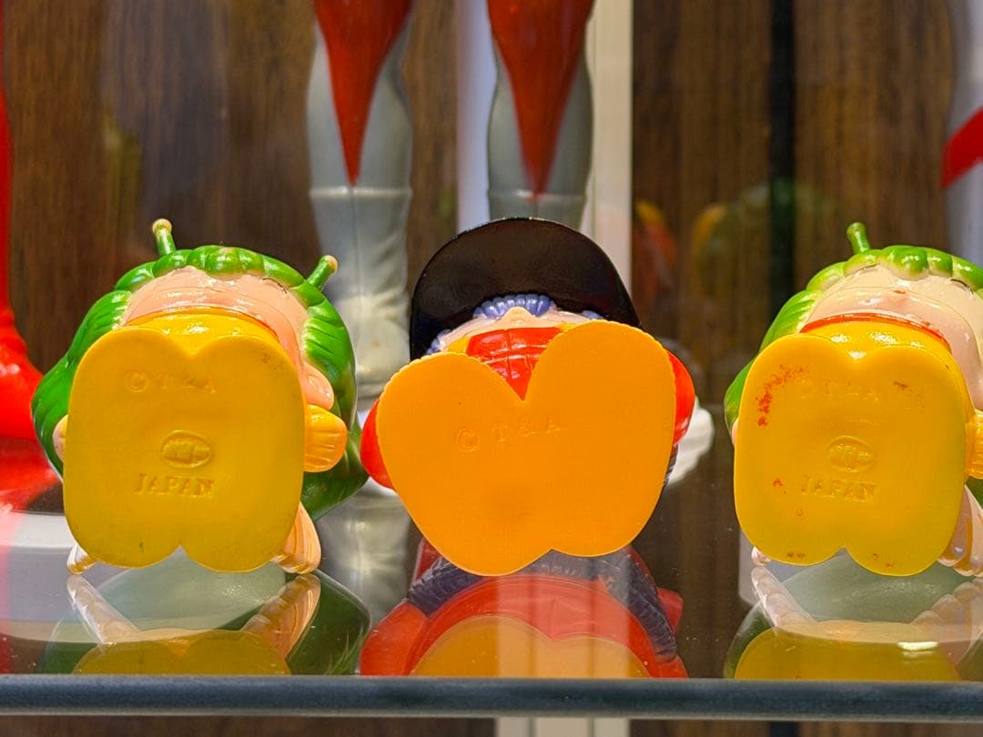 当時　アラレちゃん 貯金箱 ＆ ガッちゃん ソフビ 2体セット ポピー 東海銀行