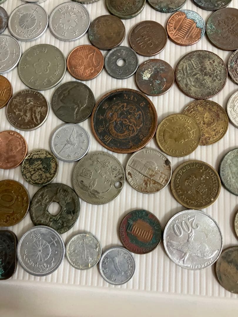 小型50銭銀貨等　古銭、雑銭、外国、銅貨まとめ
