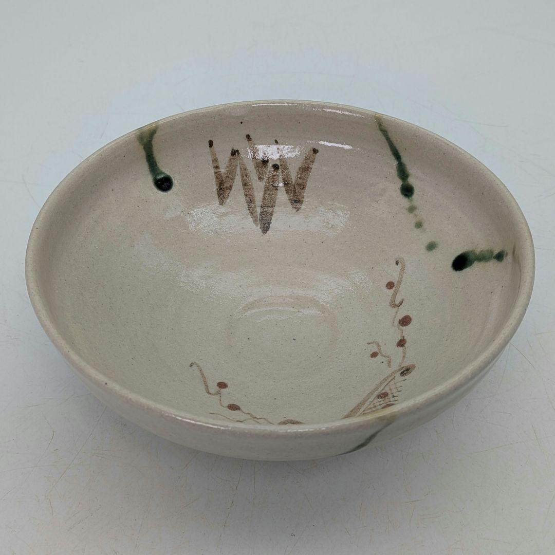 山月窯 川本了生 弥七田織部馬盥茶盌 共箱共布 美濃焼 抹茶碗 抹茶茶碗 茶道具