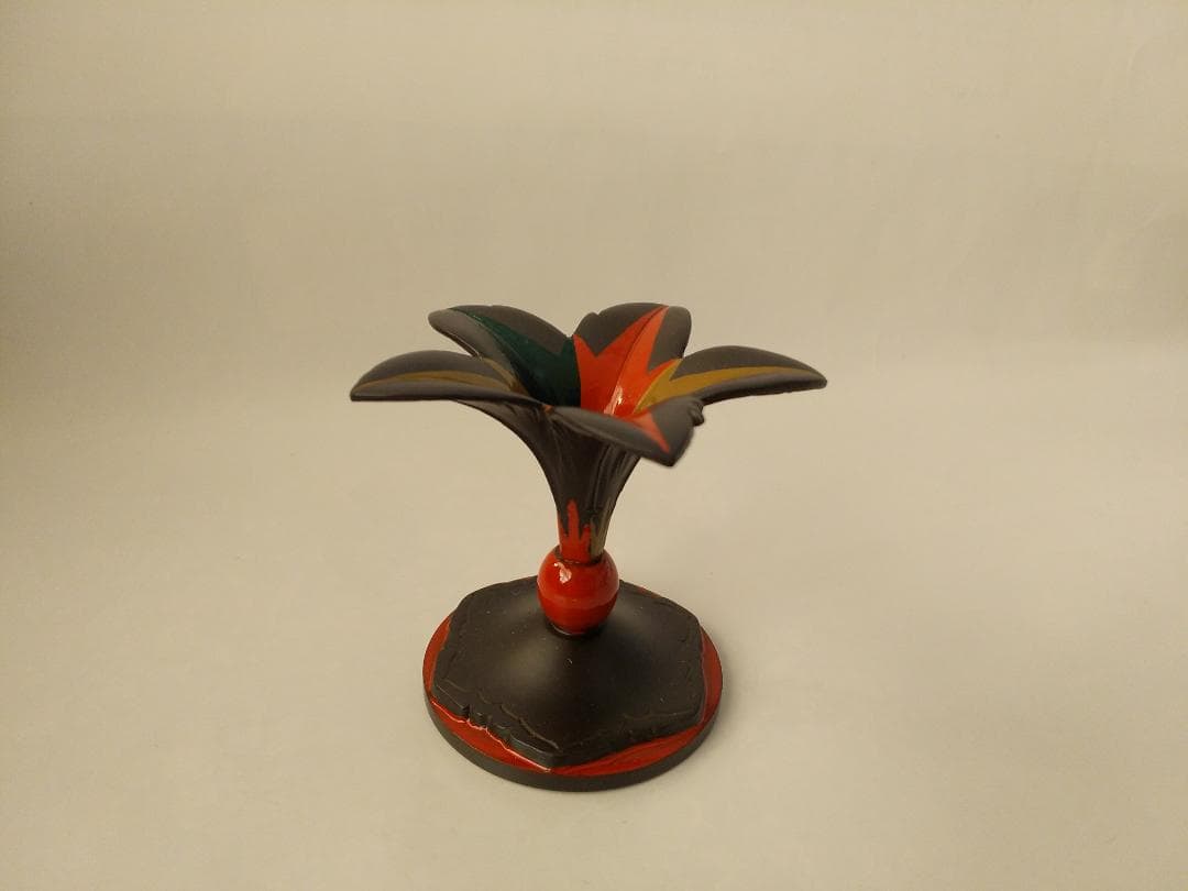 色繪 突羽根蓋置 高岡銅器 金森彦兵衛 作 蓋置 茶道具 逸品 共箱 栞 新品