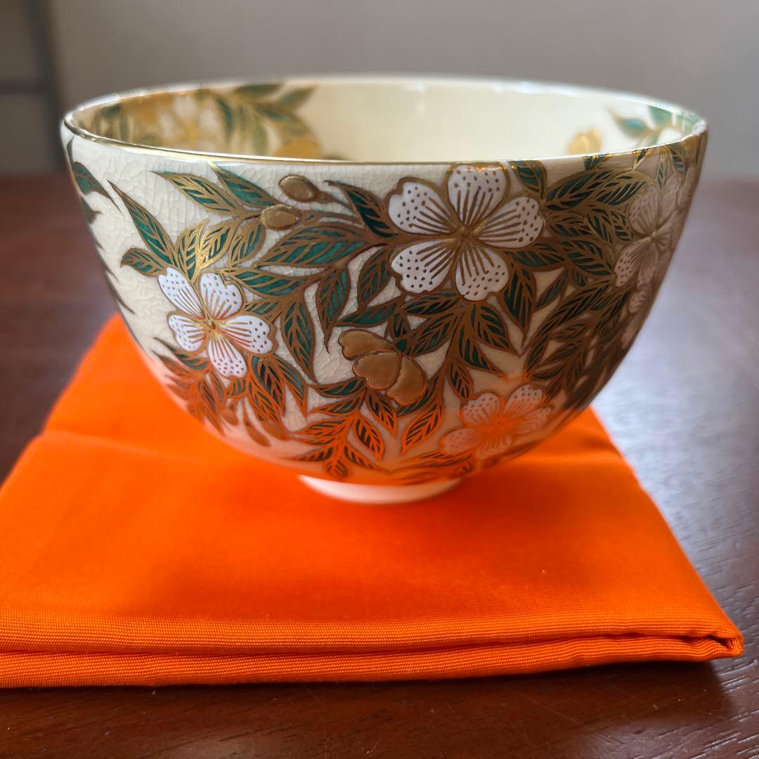 抹茶茶碗　枝垂桜