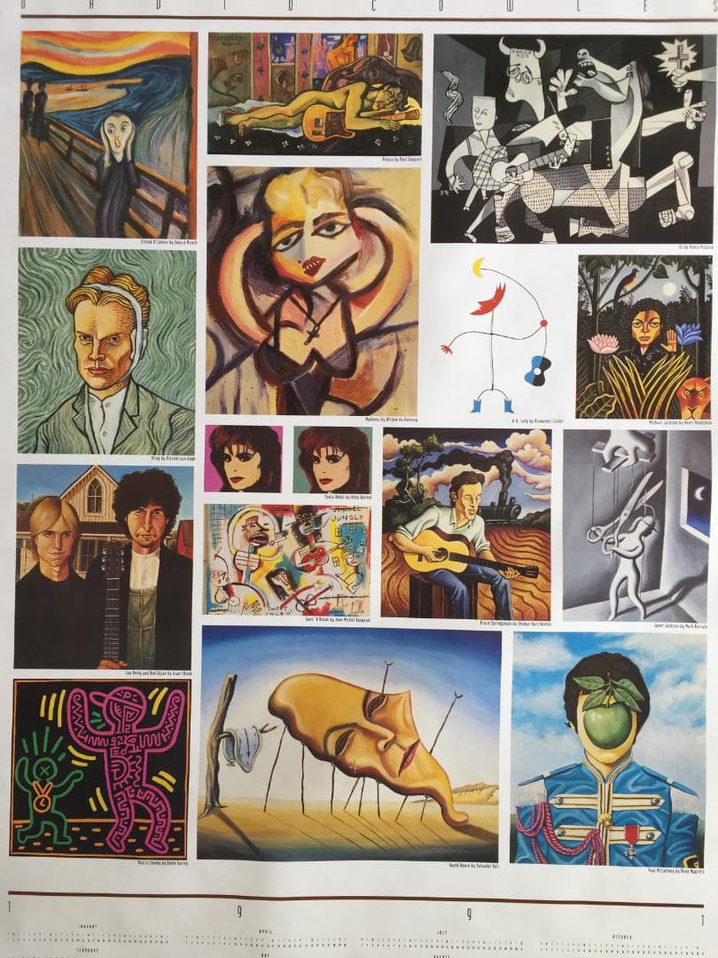 ポスター カレンダー MUSICIAN 1993~1995年頃 珍品