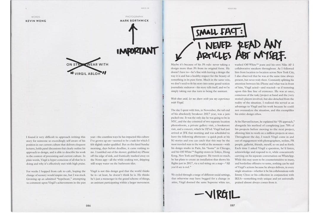 アート・デザイン・音楽 Hypebeast Issue 20 x Virgil Abloh