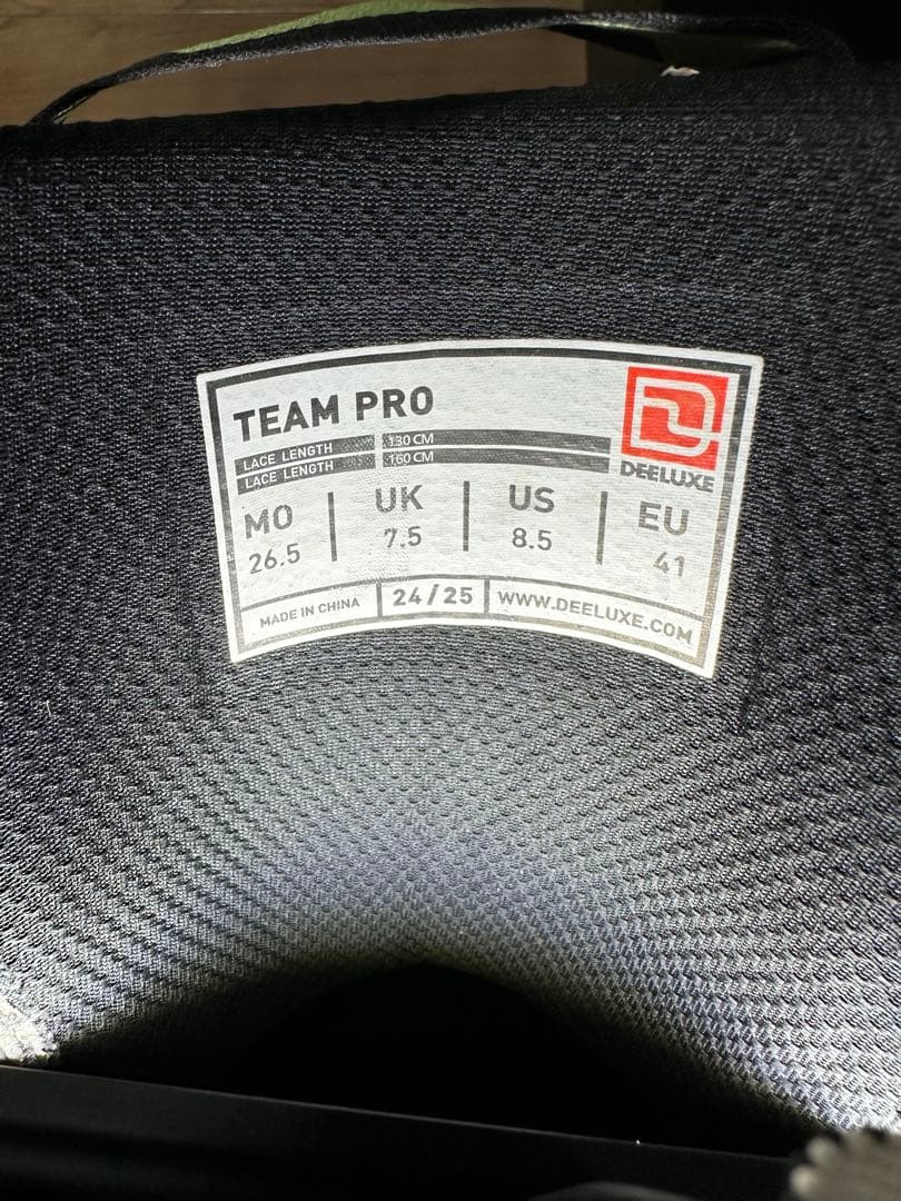 【美品】24-25 DEELUXE TEAM PRO CTFライナー26.5cm