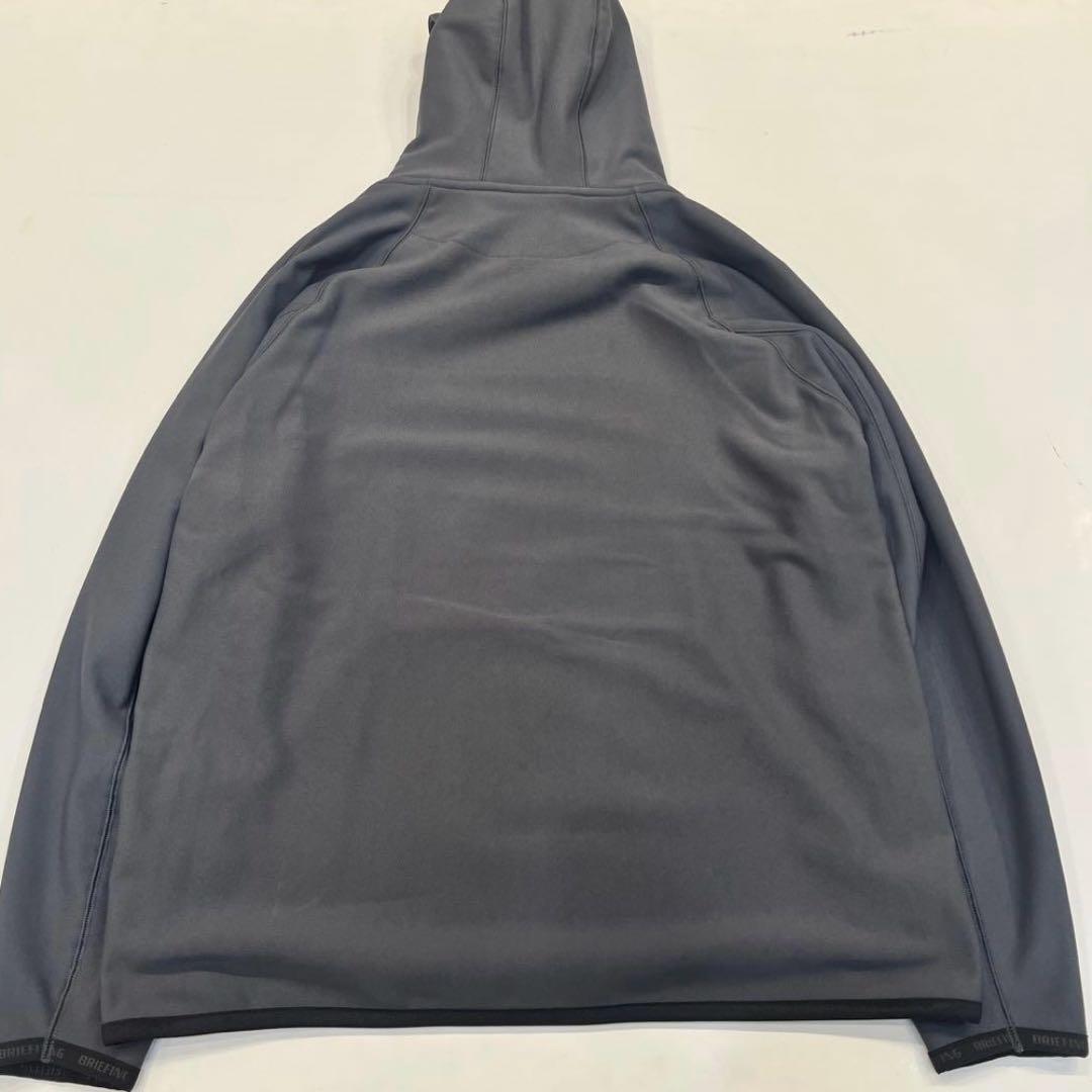 新品　BRIEFING MEN’S LOGO HOODIE チャコールM
