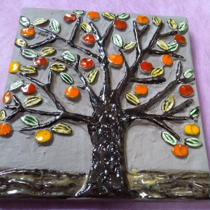 Jie Gantofta ジイ・ガントフタ リンゴの木 陶板 SWEDEN 新品