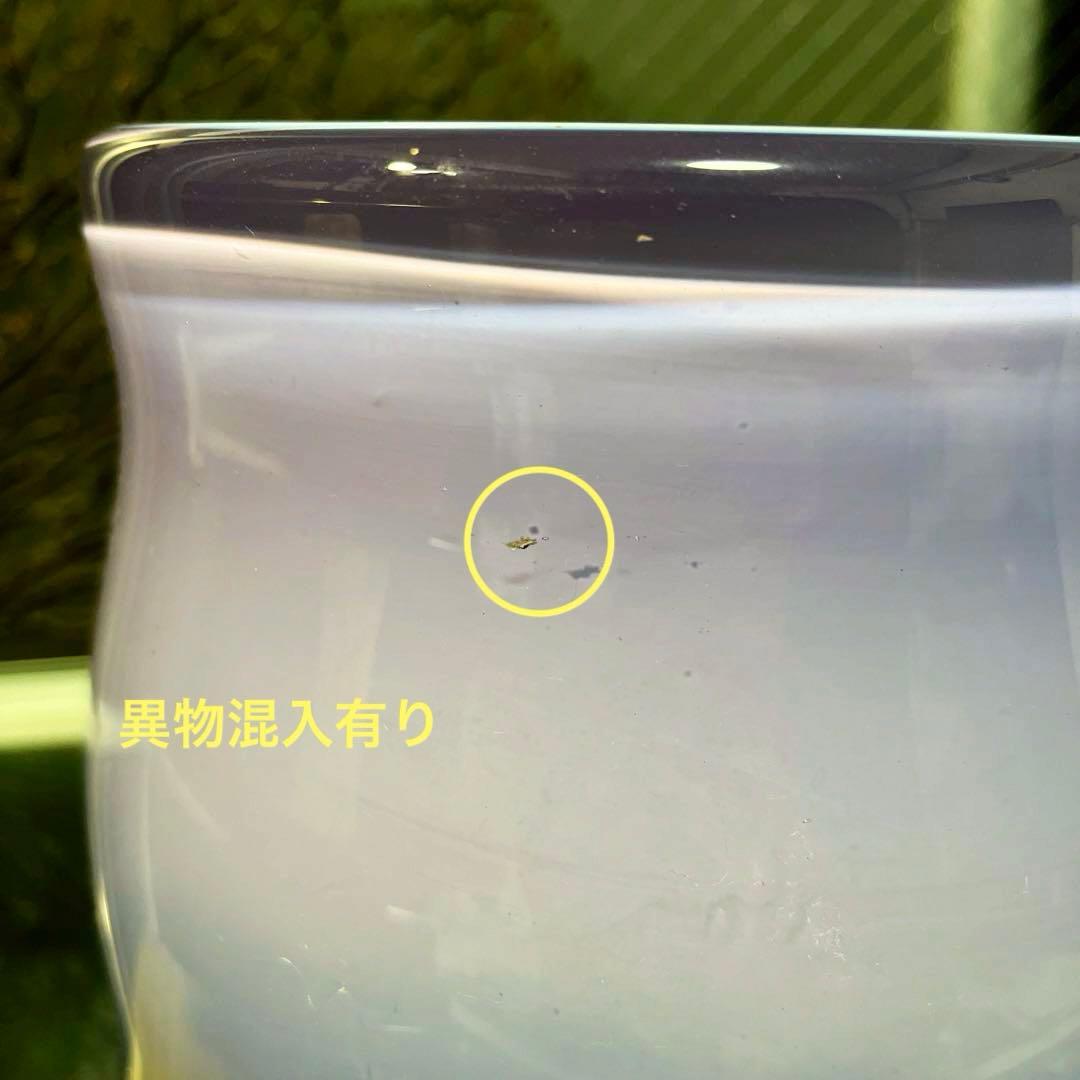 骨董　時代ガラス　淡紫色　乳白色暈し　括れ寸胴型　水指　花器　ウランガラス