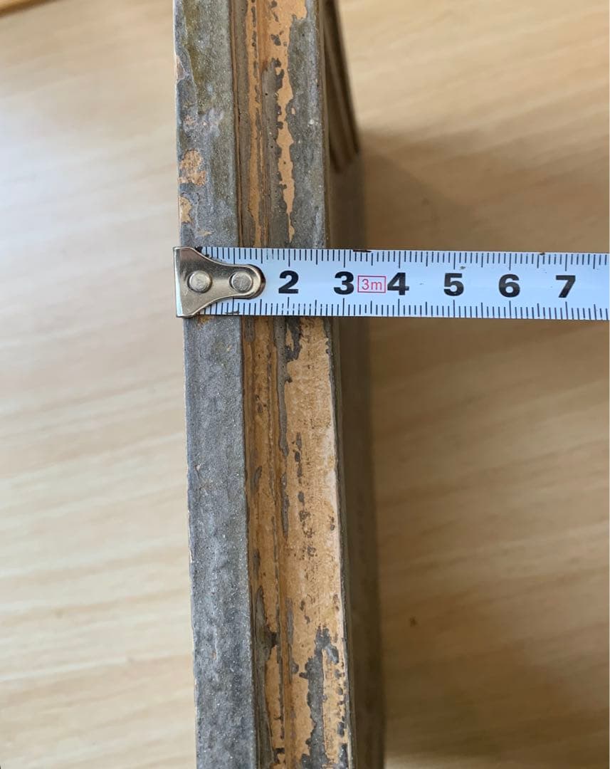 【希少.期間限定出品】額縁　グレー　木製フレーム　アンティーク