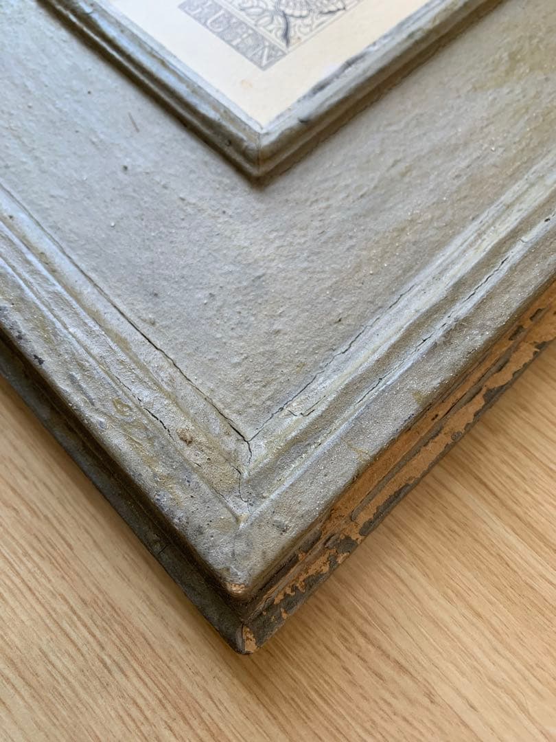 【希少.期間限定出品】額縁　グレー　木製フレーム　アンティーク
