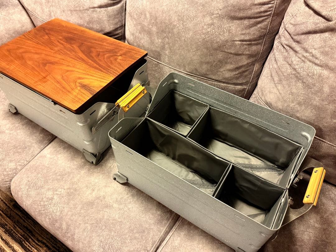 スノーピーク　シェルフコンテナ25 2段、脱着天板セット　特注