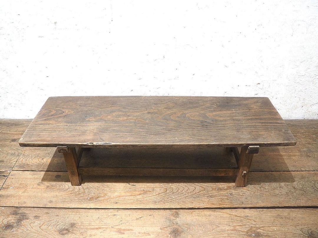 1404 杉のローテーブル　文机　陳列台　古家具　古道具　レトロ　アンティーク