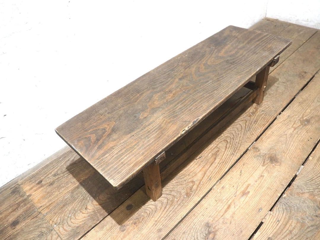 1404 杉のローテーブル　文机　陳列台　古家具　古道具　レトロ　アンティーク