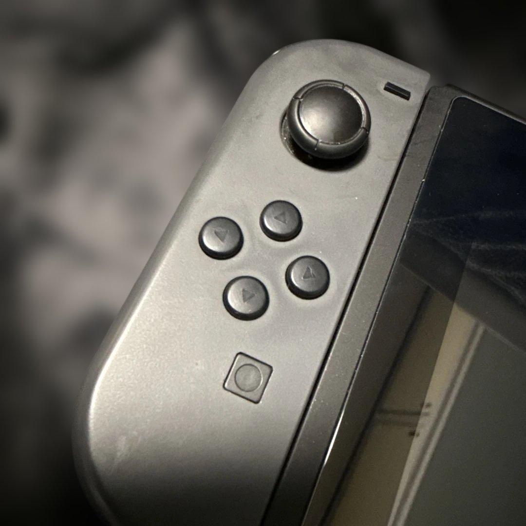 Nintendo Switch 本体 グレー 充電器付き マリオハードケース付き