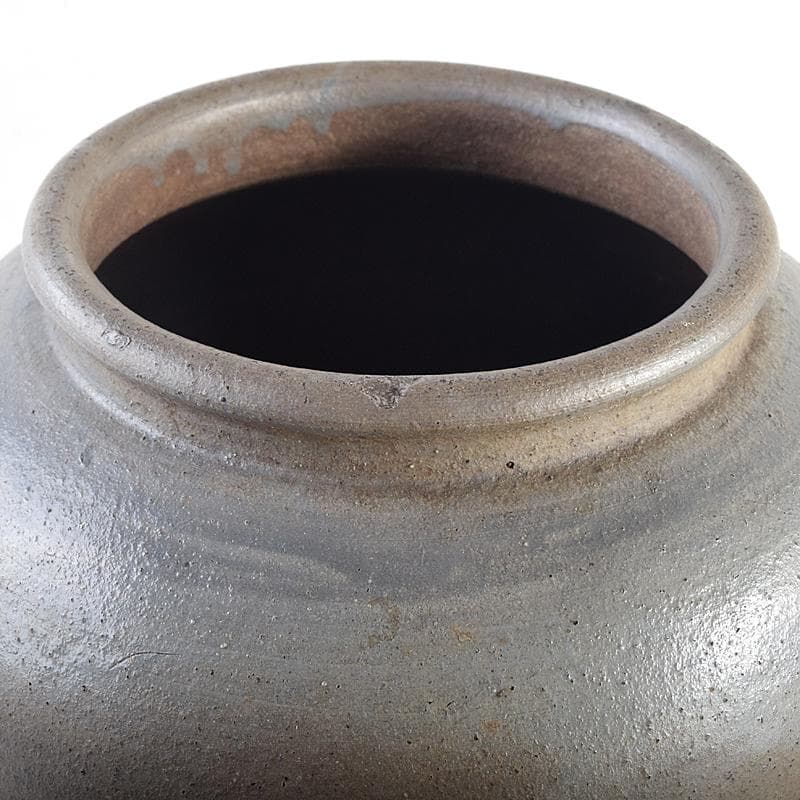 伊部焼　古伊部　大水指　壺　高さ約29㎝　時代箱　MR8815B