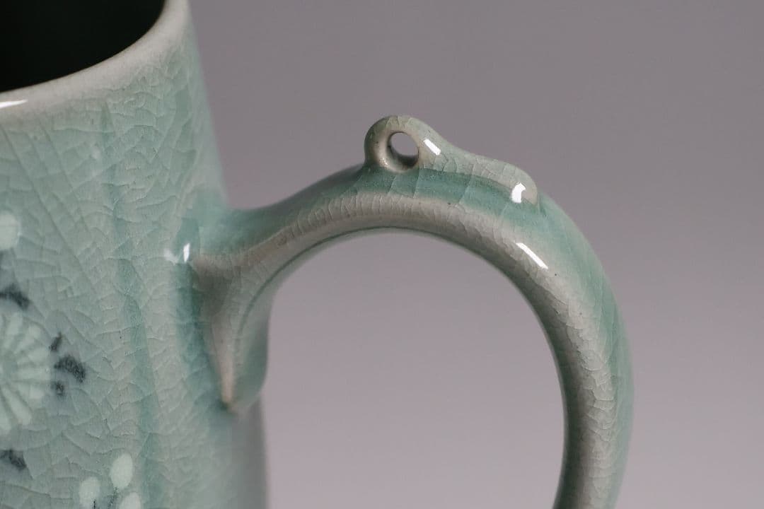 池順鐸 高麗青磁象嵌 蓮菊文 麦酒杯 キリンビアマグコレクション CM176