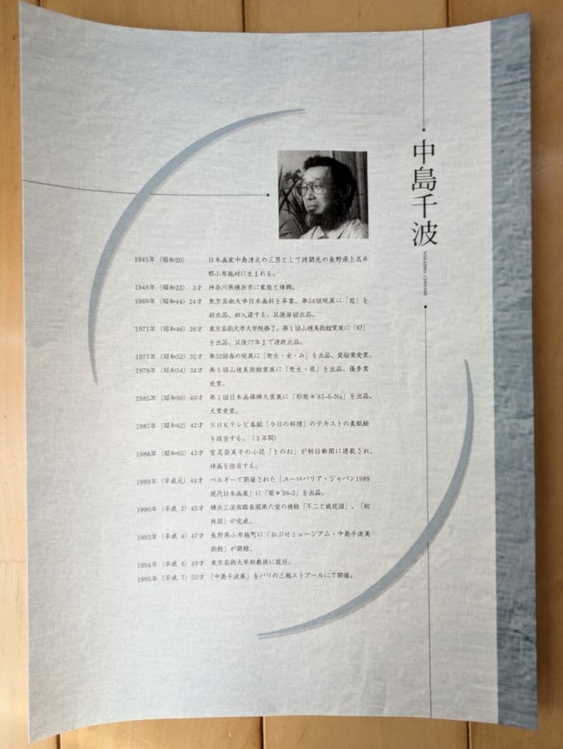 中島千波「常照皇寺の九重桜」リトグラフ(石版画)