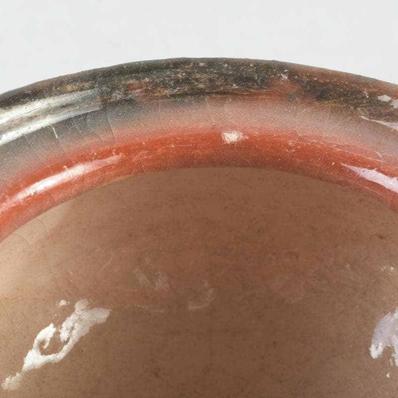 茶道具　川崎和楽造　赤楽　大渡茶入　共箱　V　9461