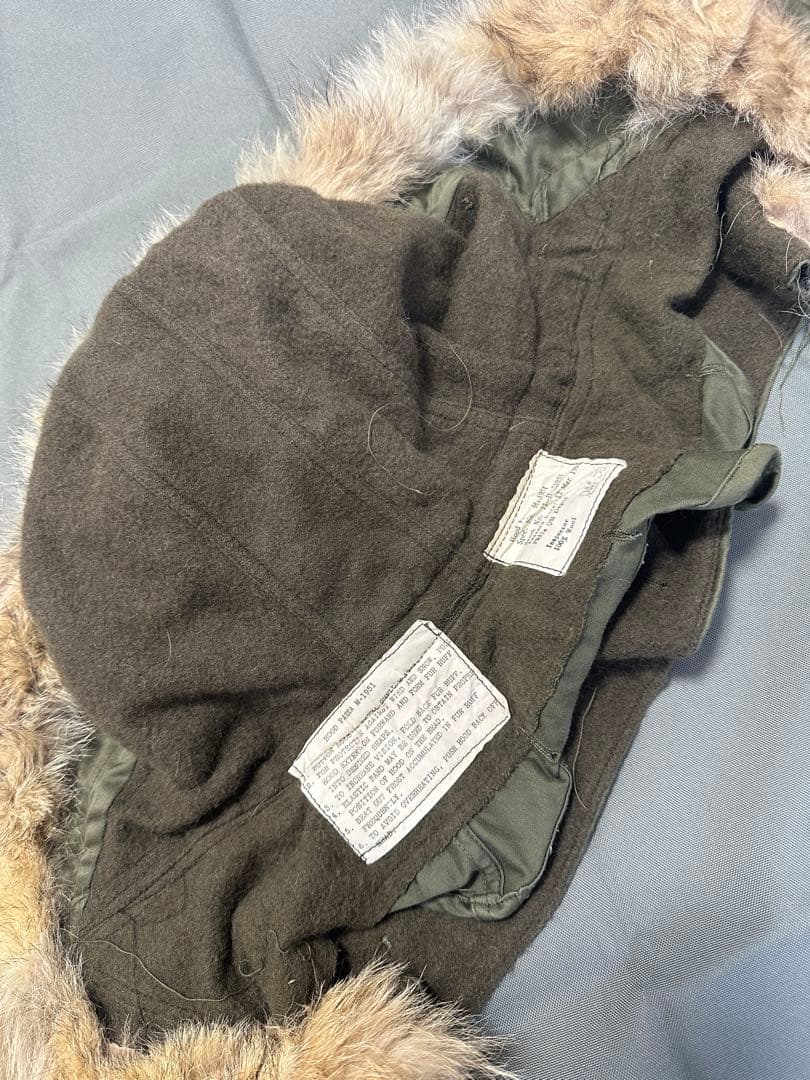 M-51 パーカー用フード　白ラベル