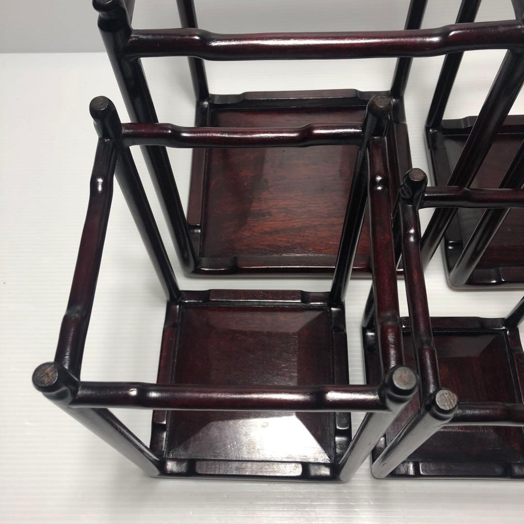 【唐木家具】飾台5連　盆栽高台　花台 香炉台