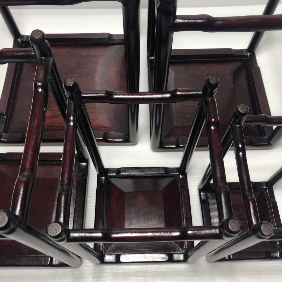 【唐木家具】飾台5連　盆栽高台　花台 香炉台