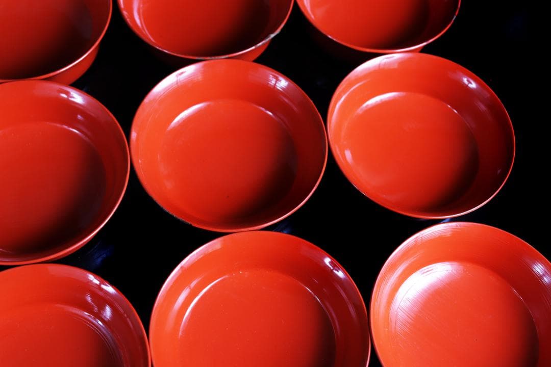 塗師橘屋友七 木皿 19枚 銘々皿 菓子皿 共箱