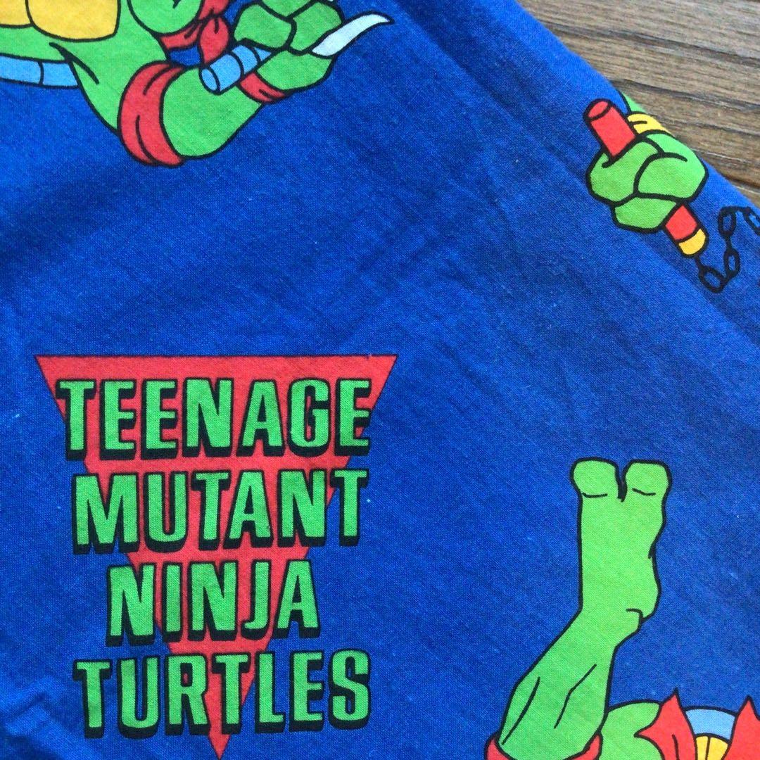 TMNT タートルズビンテージシーツ&生地　3枚セット
