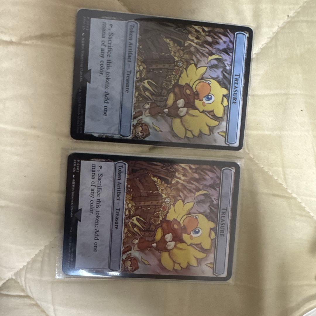 正規品 英語版 MTG ステンレストークン チョコボ 宝物 FF マジック大戦祭