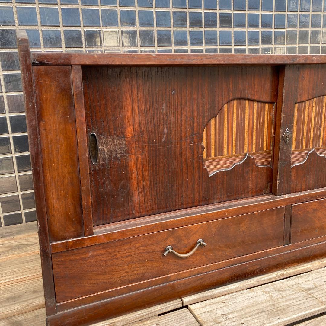 時代物 飾り棚 収納 ローチェスト 古家具 古民家 大正 骨董品 インテリア