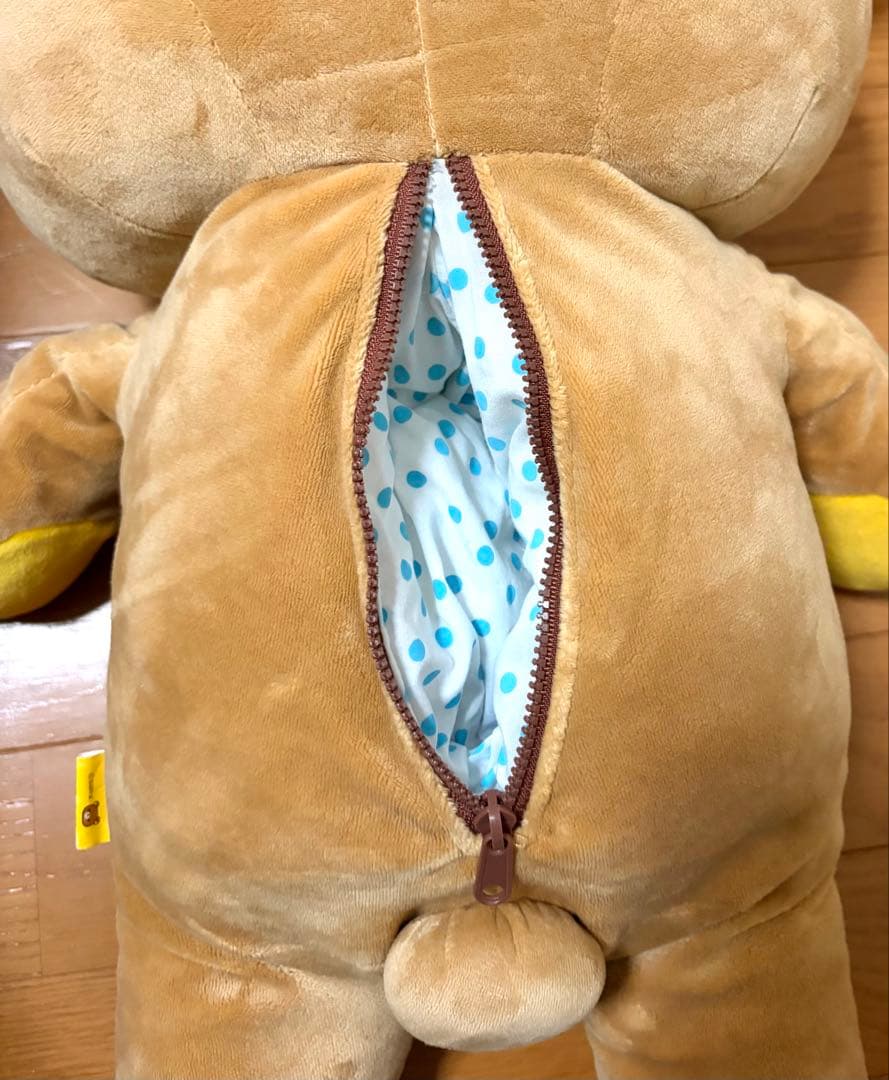big 大　リラックマ　くったりぬいぐるみ　背中ファスナー付　平成　希少　L