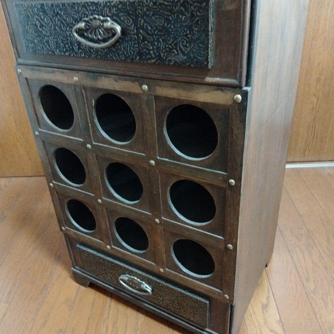 ワインラック　レトロ/ヴィンテージ　古民家/蔵出し/古道具　希少　シェルフ