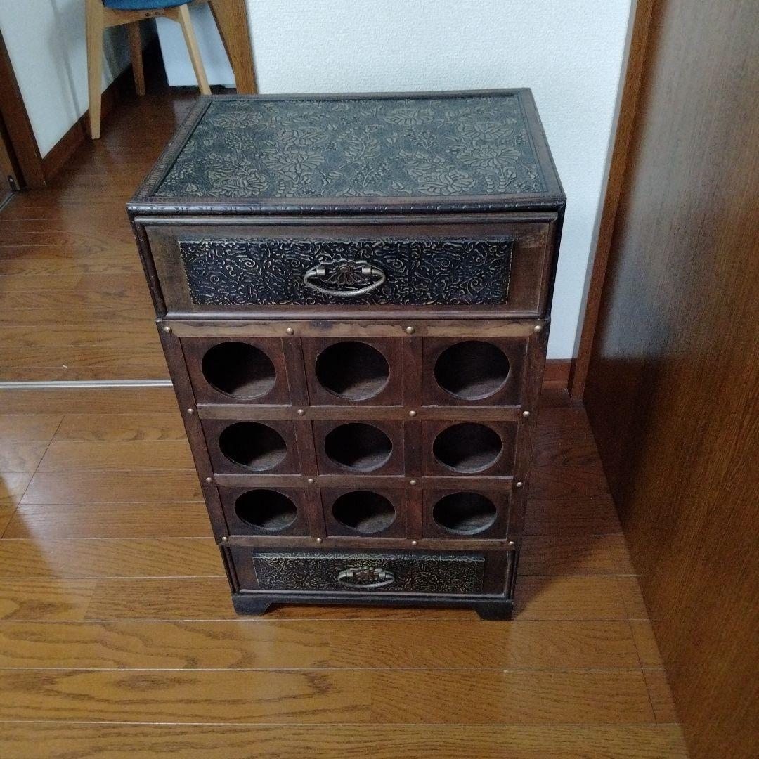 ワインラック　レトロ/ヴィンテージ　古民家/蔵出し/古道具　希少　シェルフ