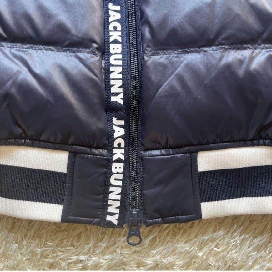 極美品　ジャックバニー　ダウンベスト　フルジップ　ダブル　サイズ5 ネイビー