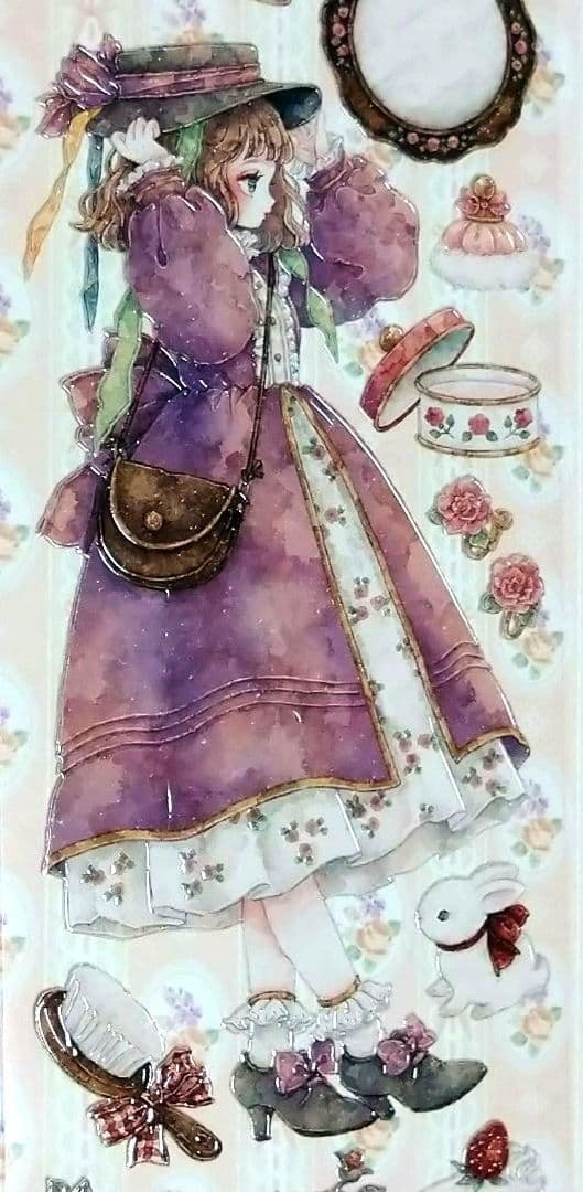 ✩再販✩J621＃纤手遥望(水晶)Shine切り売り海外人物マステ女の子