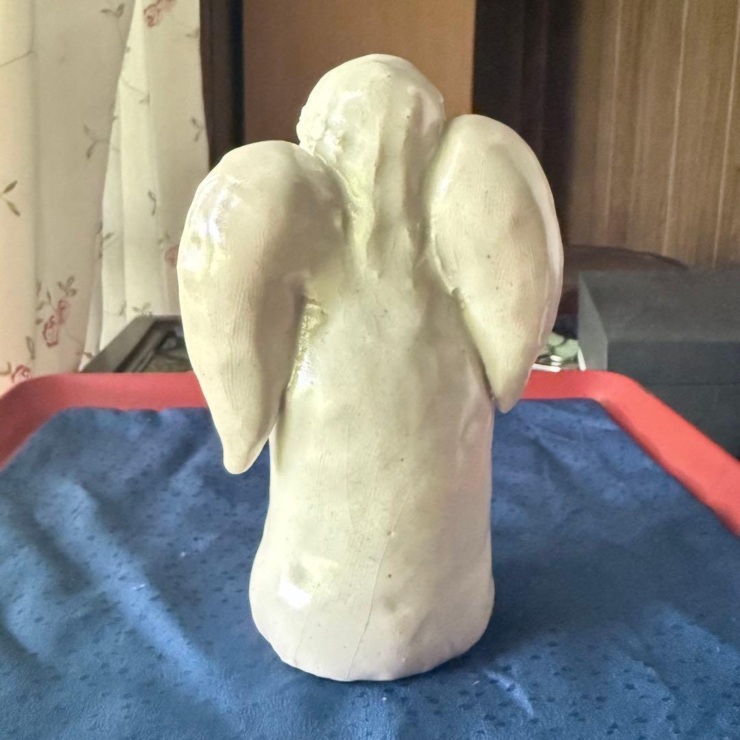 F様へ感謝お嫁入り‼️愛ある作家の最上手フィギュリン「黄色い星にいのる天使」一体