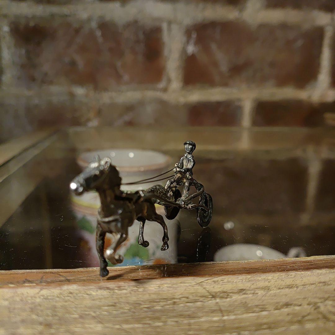 Silver925 ビンテージ ミニチュア 小物 馬車 ヨーロッパ