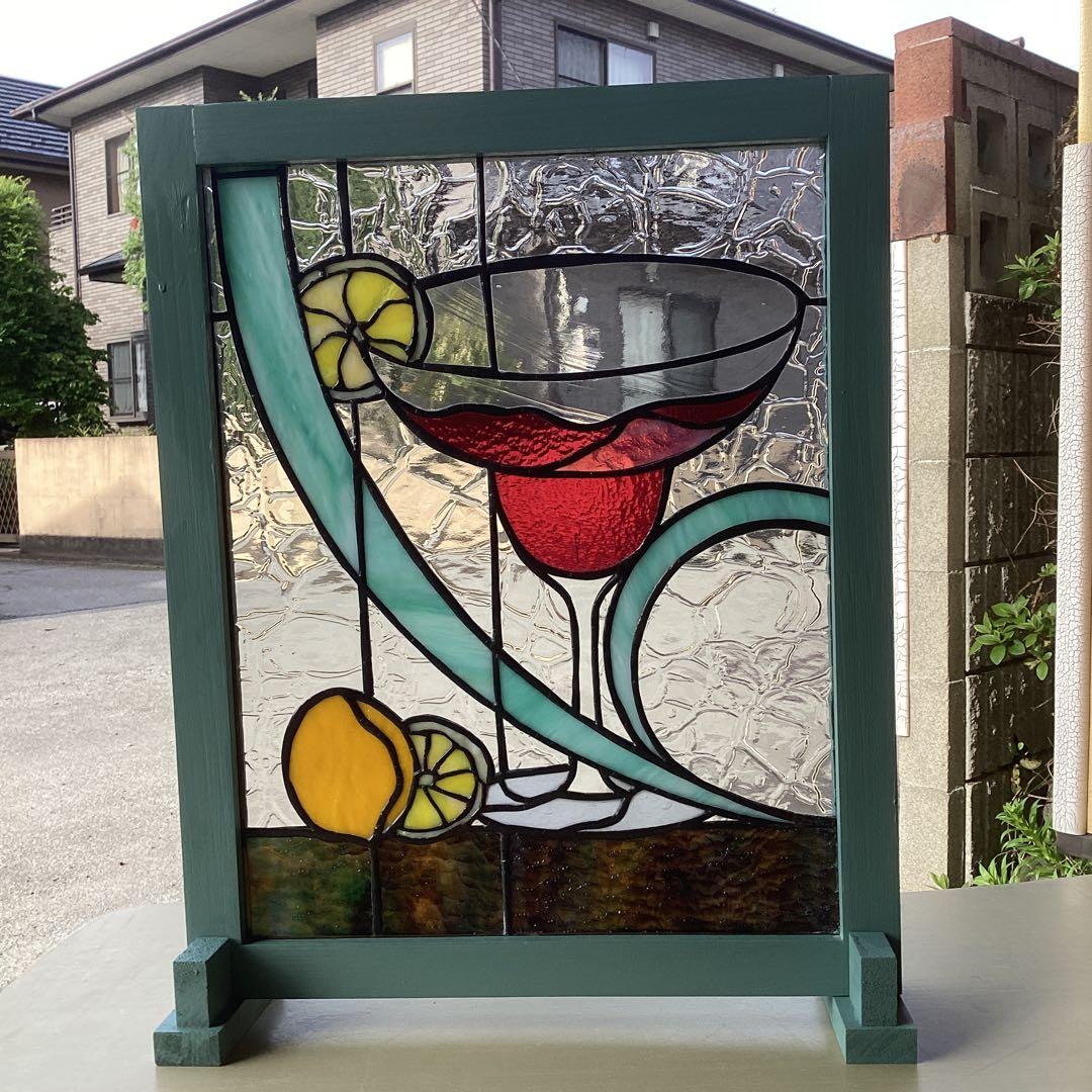 ステンドグラスパネル　レモングラス　オリエンス教室宇野(1463)