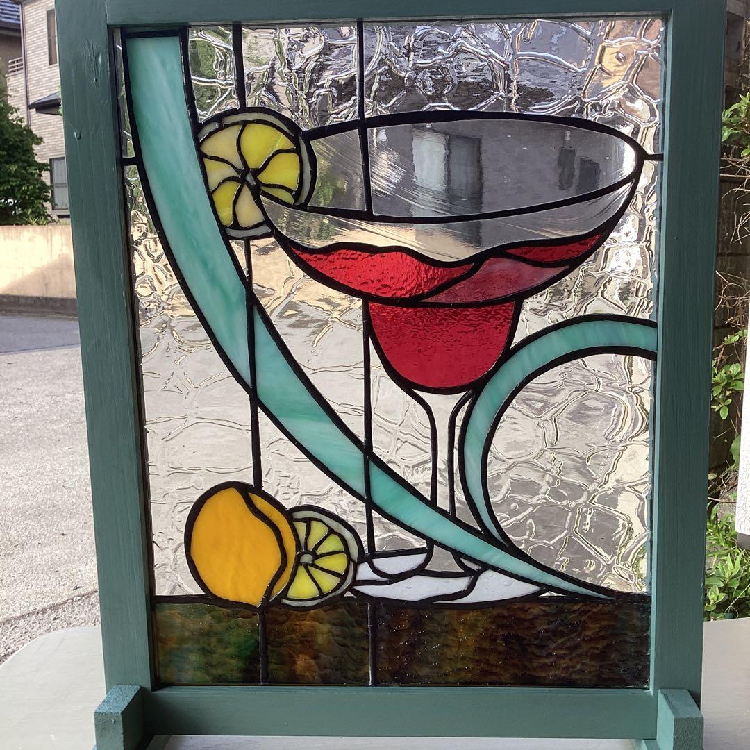 ステンドグラスパネル　レモングラス　オリエンス教室宇野(1463)