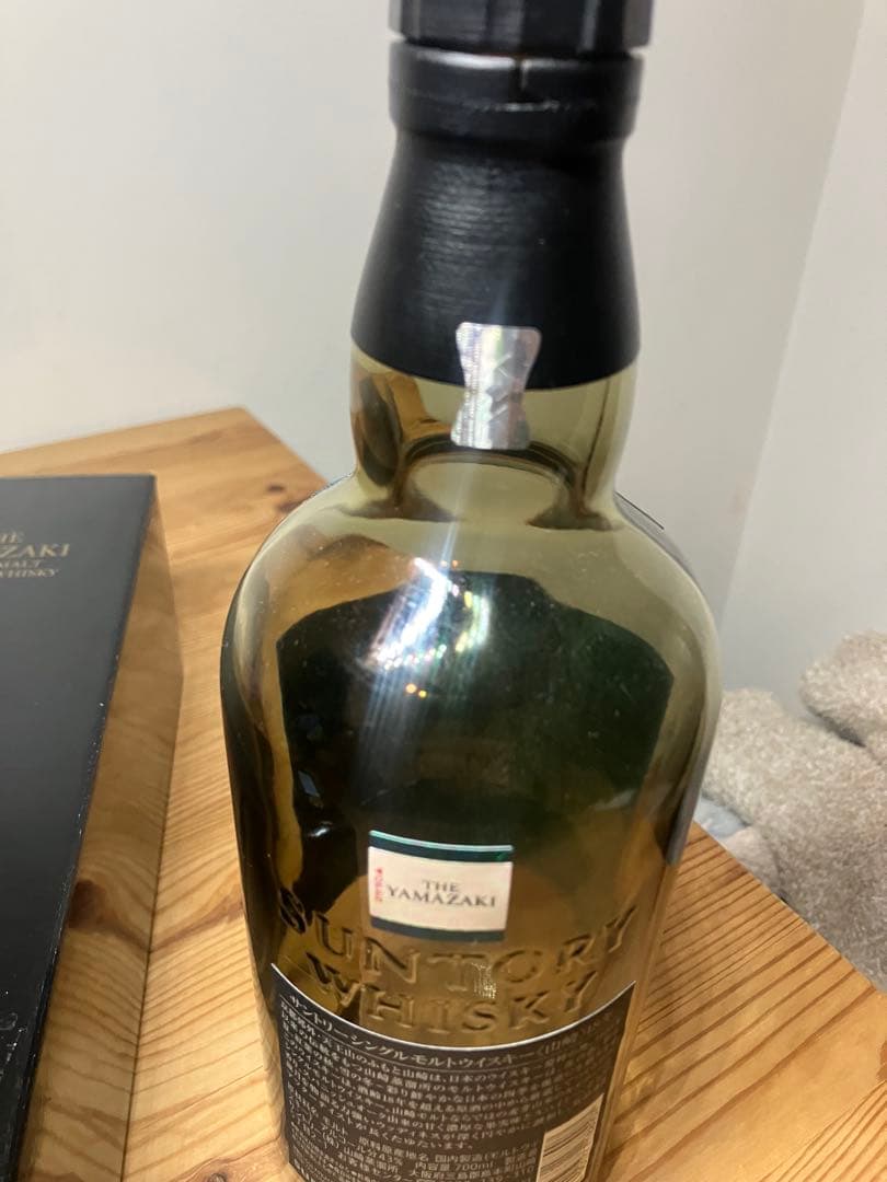 山崎 18年 シングルモルトウイスキー 700ml空き瓶と箱