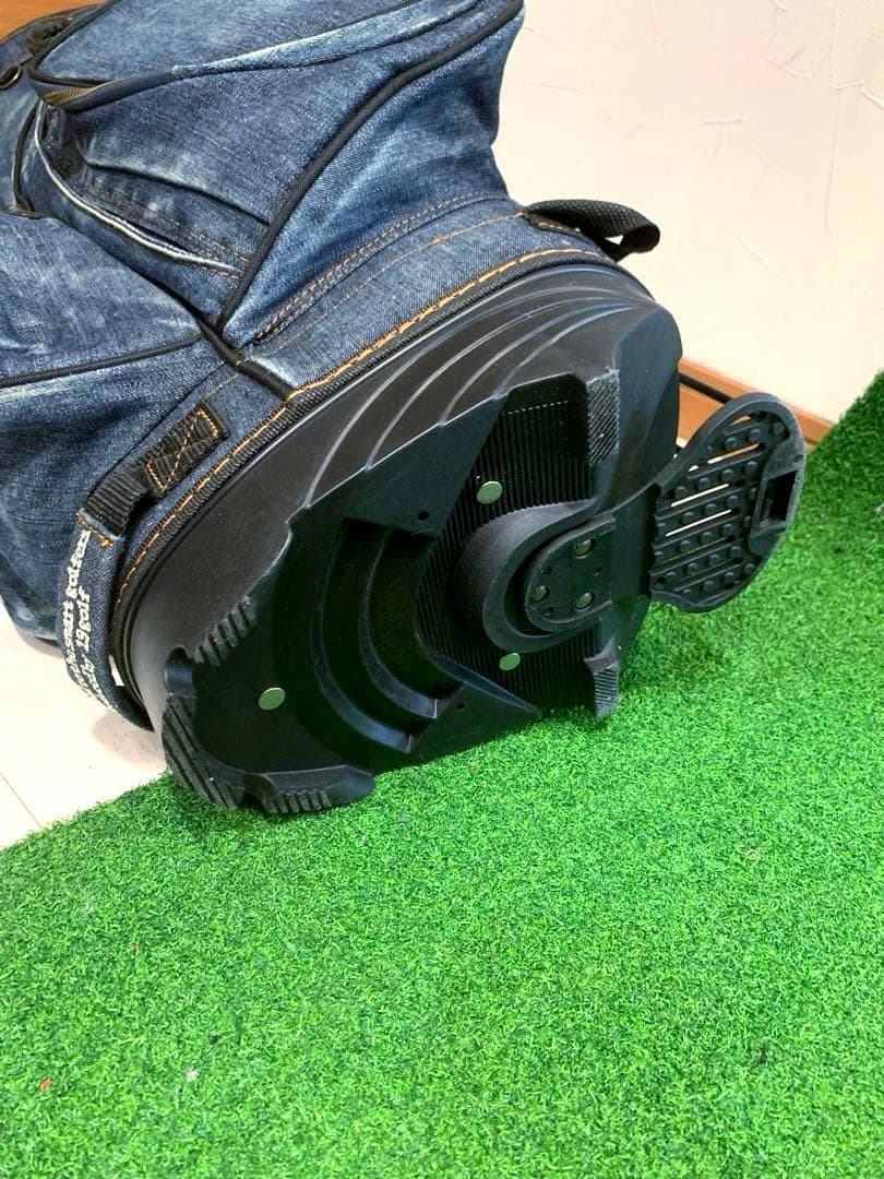 希少　完売　良品　ラヘラゴルフ　デニム　キャディバッグ　スタンド