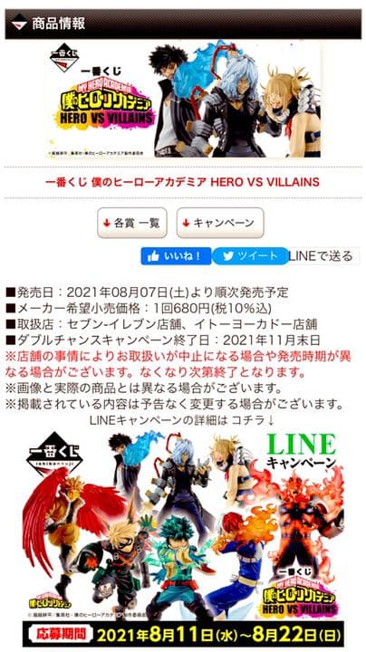 ヒロアカ 一番くじ フィギュア