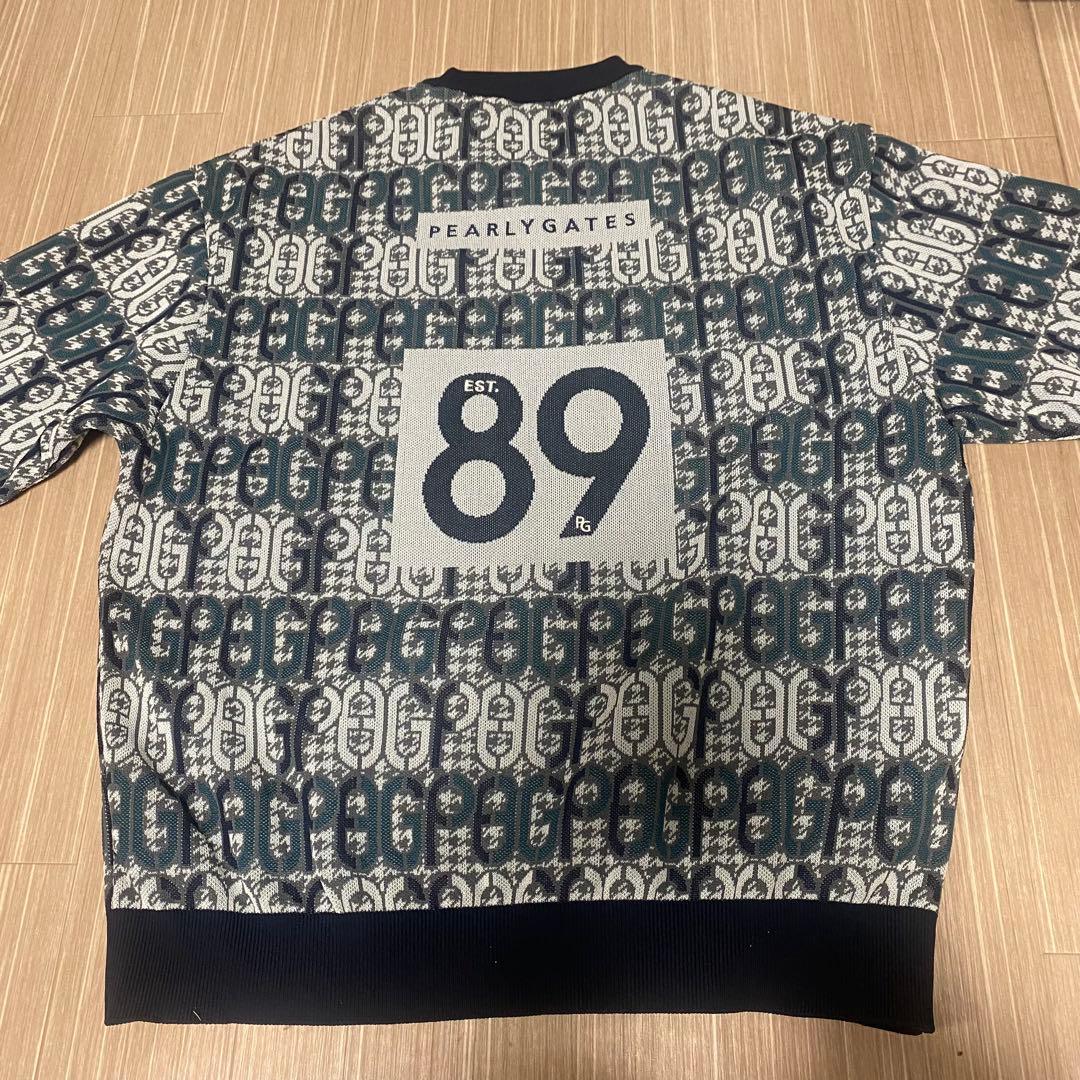 PEARLY GATES クサリ柄ニット サイズL