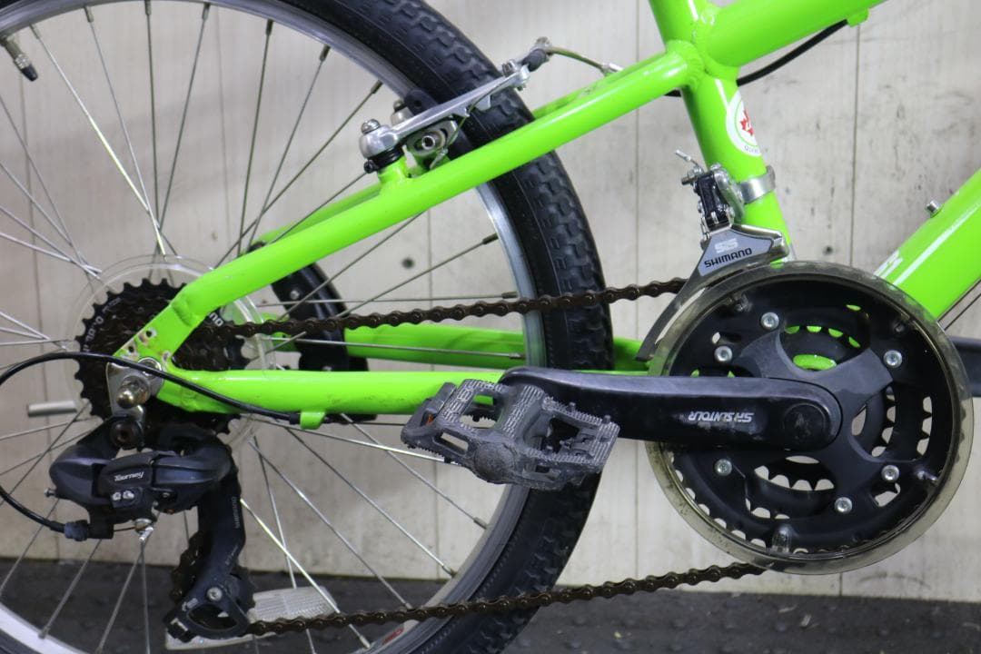 ルイガノ LGS-J22 22型 アルミ シマノ18速 本格子供用MTB 緑
