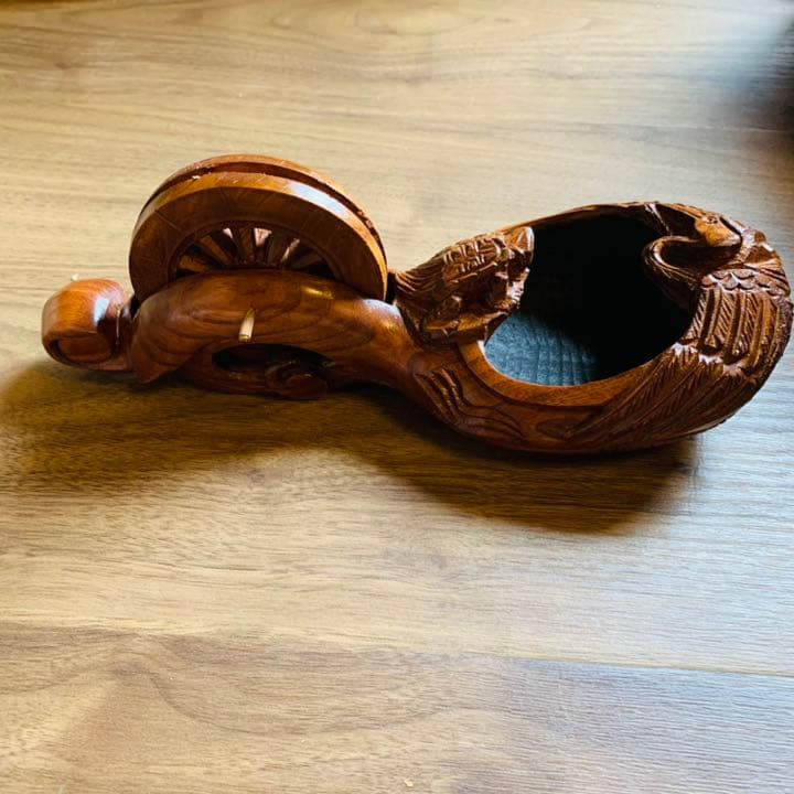 坪源 墨壺 ツルカメ坪 神代仕上 225mm 鶴亀  欅 宮大工 大工 神社仏閣