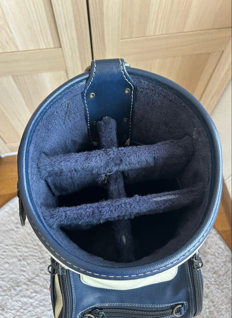 PEARLY GATES キャディバッグ ホワイト/ネイビー