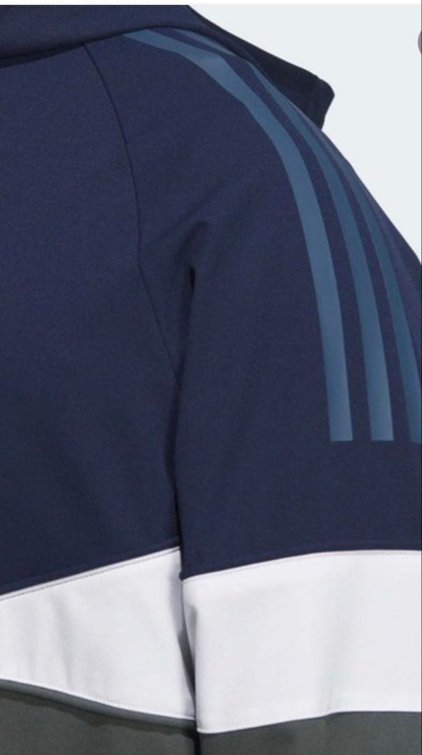 adidas フード付きジャケット&パンツ セットアップ　ネイビー/グレー