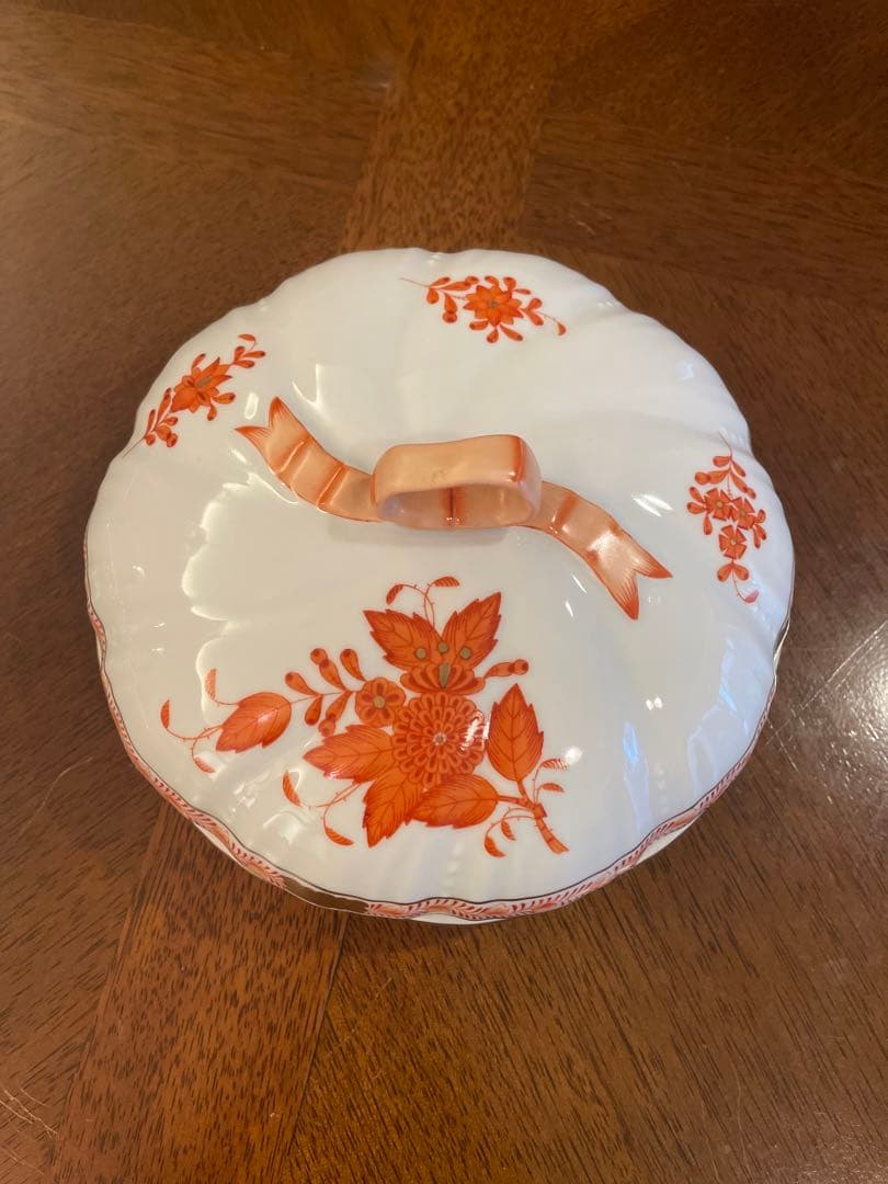 【大幅値下げしました】ヘレンド アポニー オレンジ ボンボン入れ